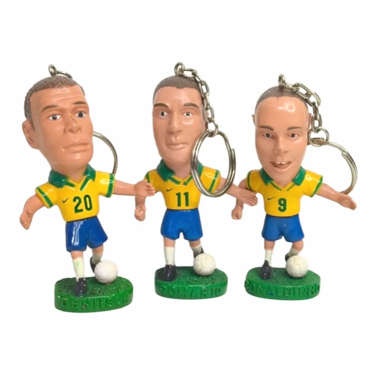 3 Chaveiros Mini Craques Jogadores Copa 1998