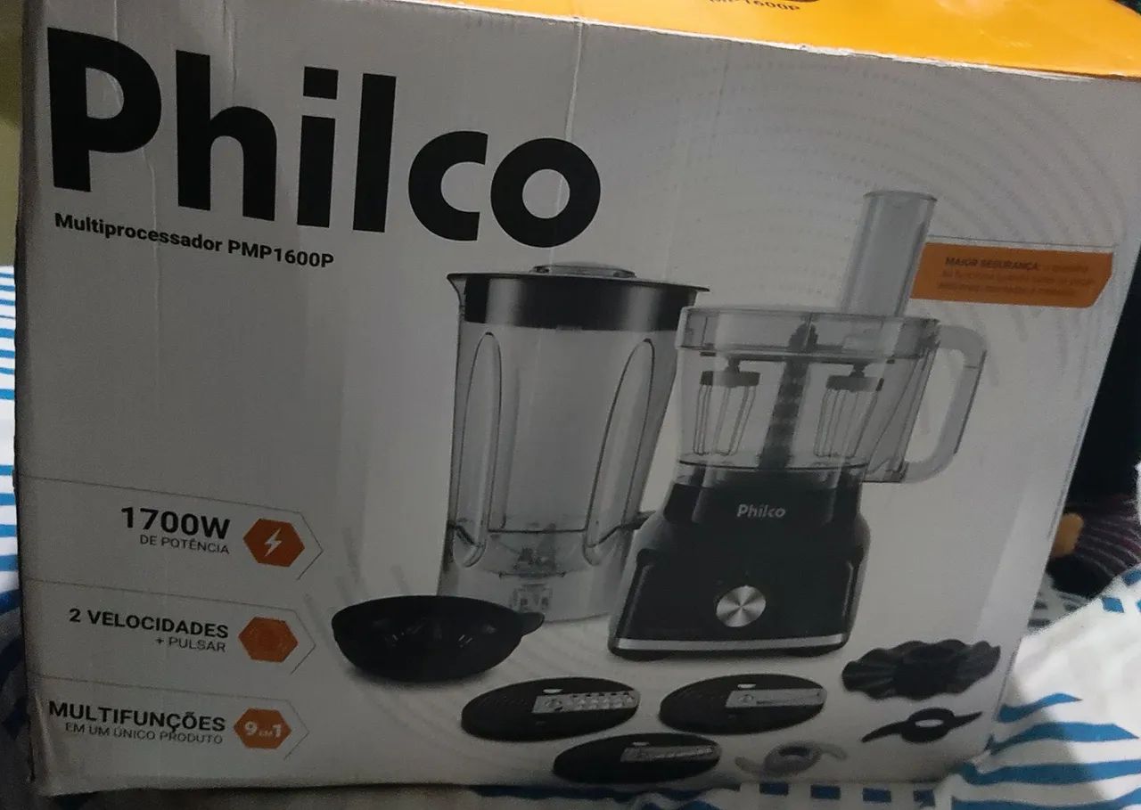 Mixer e Liquidificador Philco 1700W 9 em 1  (Multip<br>(Multiprocessador))  <br>Preto PMP1600P
