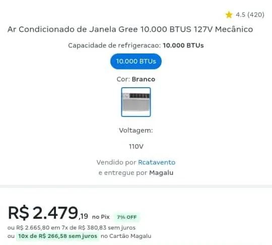 Ar condicionado de janela 