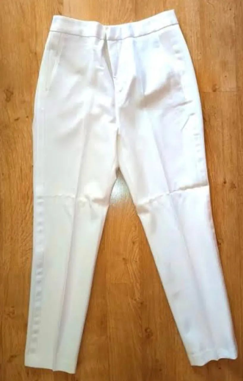 Calça Zara Smoking Branca 