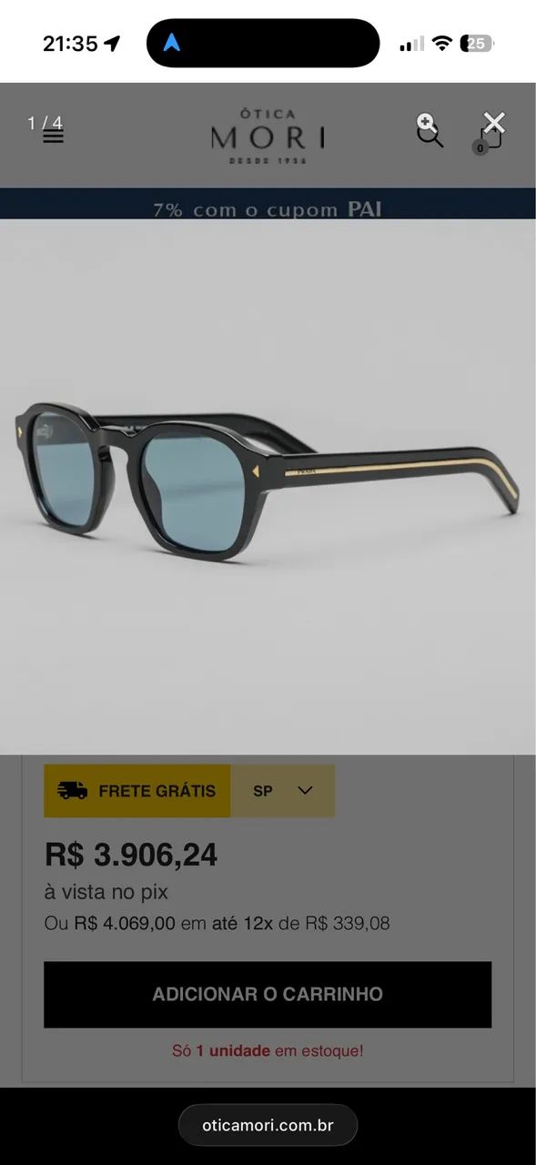 Óculos de Sol Prada A16S 16K04D