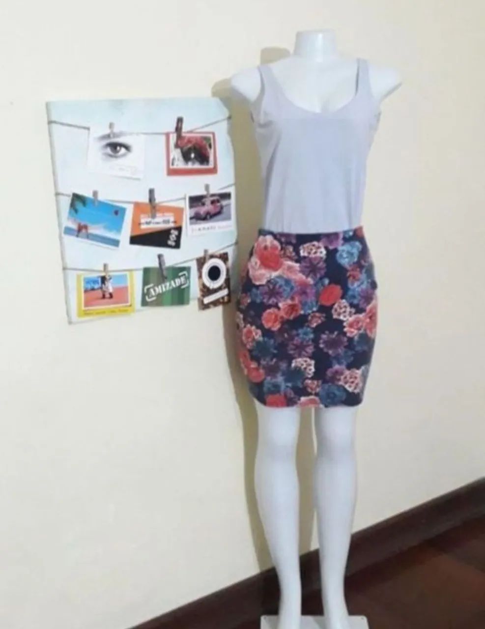 Lote saias femininas plissada, floral e mais - Foto 3