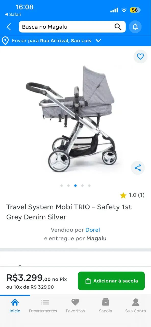 Carrinho safety 1st Moisés carrinho de bebê praticamente novo