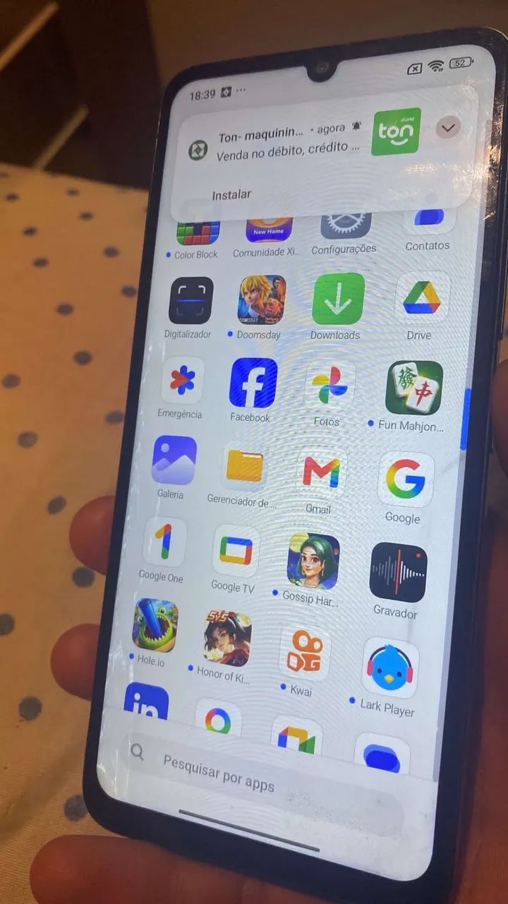 Redmi 13c 256gb com avaria na tela