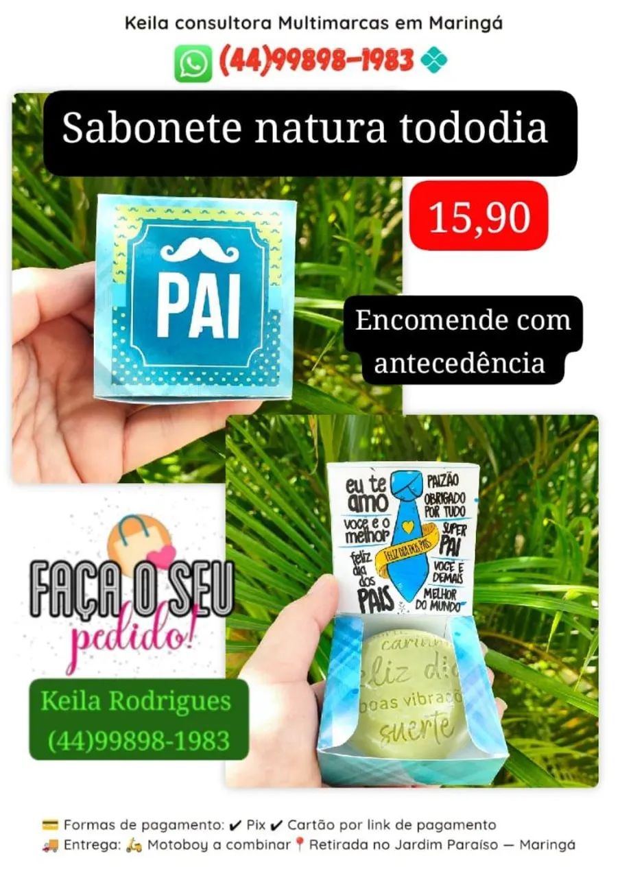 Lembrancinha Sabonete natura tododia