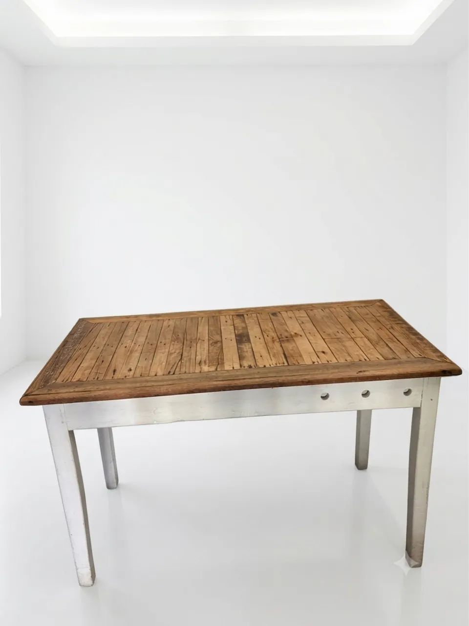 Mesa Rústica de Madeira Maciça - Estilo Curinga e Cheia de Charme - Foto 2