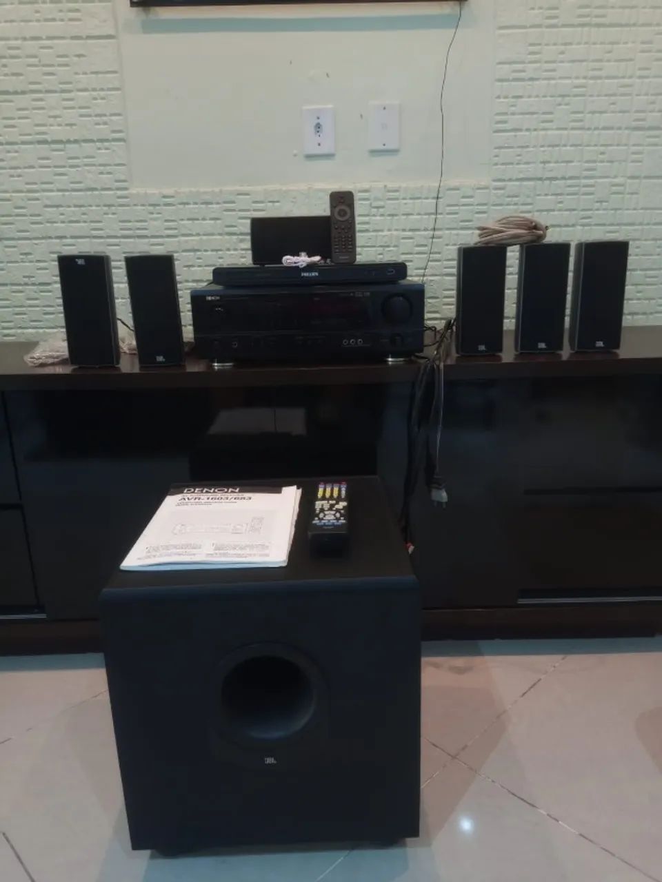 Receiver Denon AVR-1603/683 com Caixas 5.1 JBL - Foto 4
