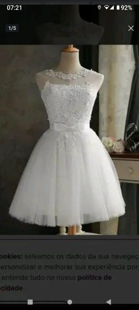 Vestido noiva  branco  - Foto 4