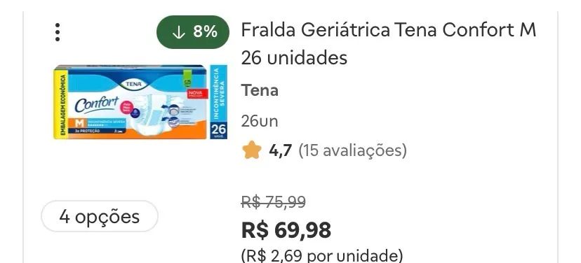 FRALDA ADULTO TAMANHO M  - Foto 5