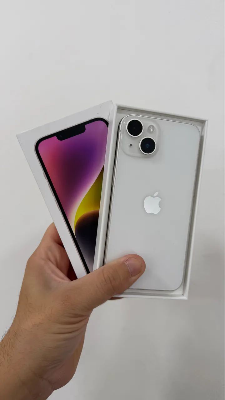 iPhone 14 128gb branco caixa e nota