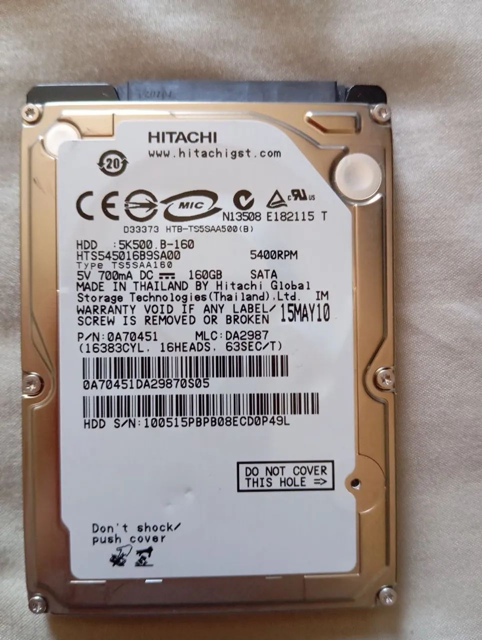 HD 160gb Hitachi 