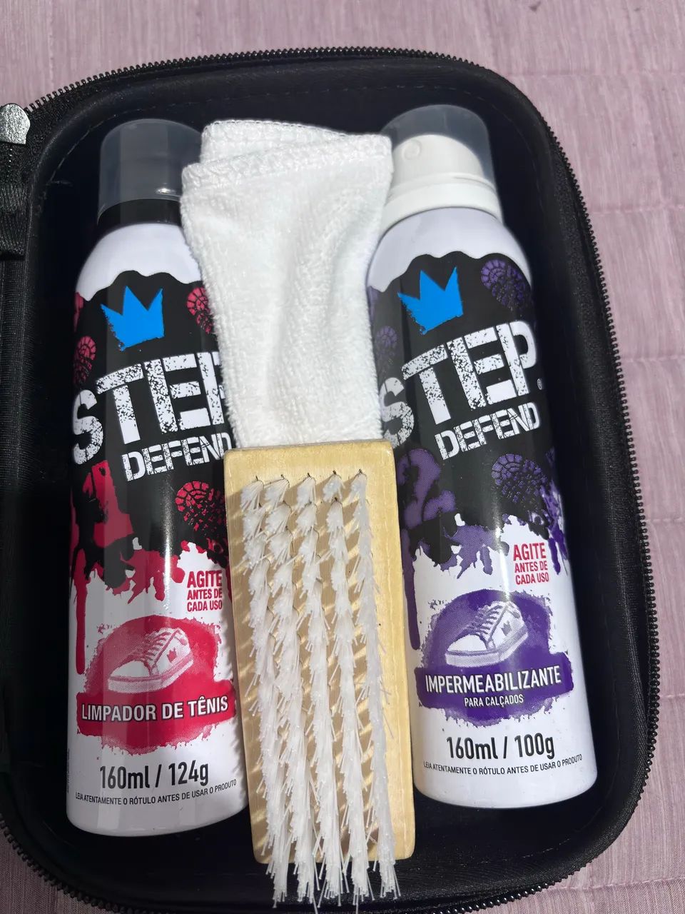 Kit limpeza e impermeabilização para calçado de camurça