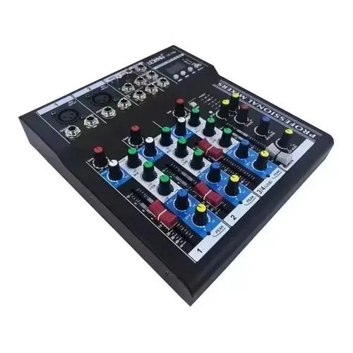 Mesa De Som 4 Canais Bluetooth Mixer Player Usb Digital 708 - Foto 3