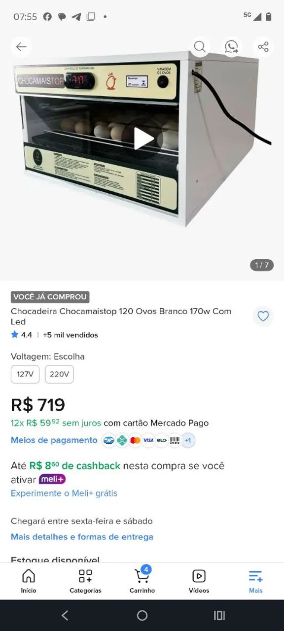 Chocadeira chocamais top 120 ovos  - Foto 2