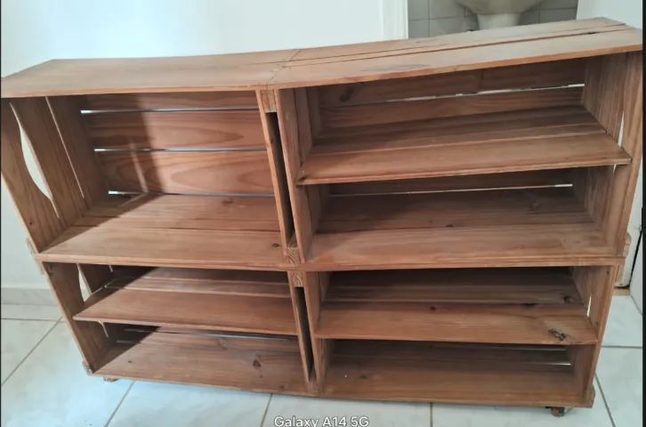 Rack de TV caixote de madeira rustico  - Foto 2