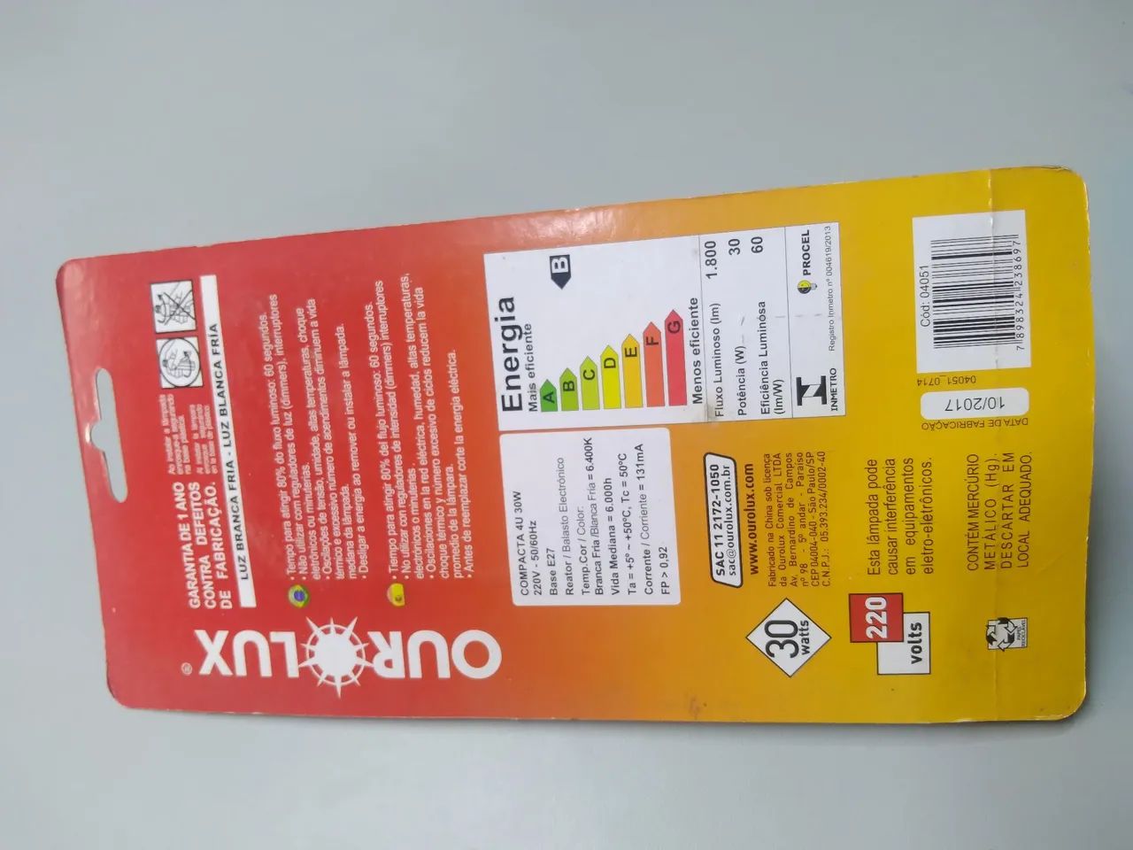 Lâmpada compacta 30watts 220v - Ourolux - Foto 2