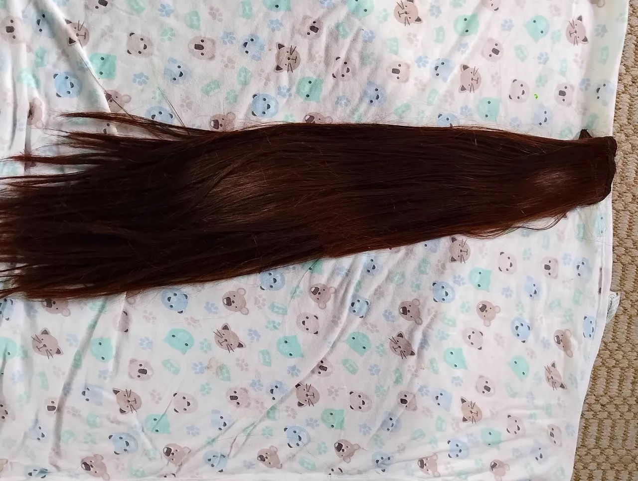 Mega hair liso bio humano misturado, com 65 cm e 200 gramas na tela. (3 telas) - Foto 2