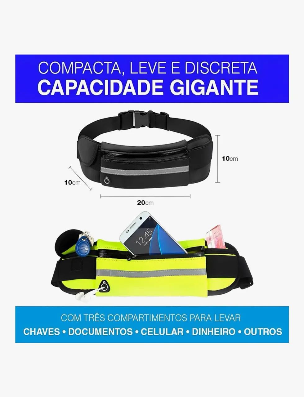 Pochete esportiva corrida,ciclismo é mais - Foto 3