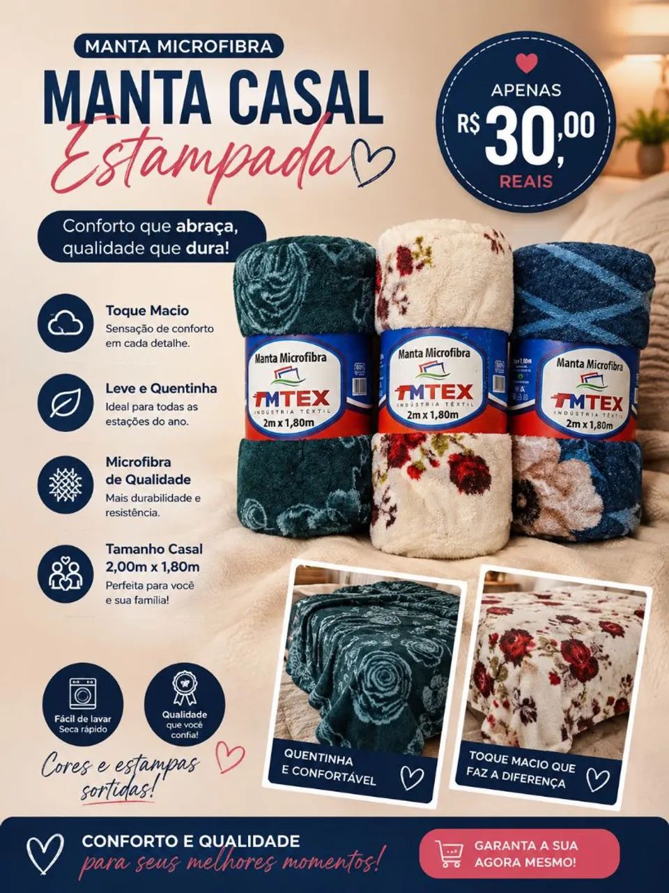 Manta casal 