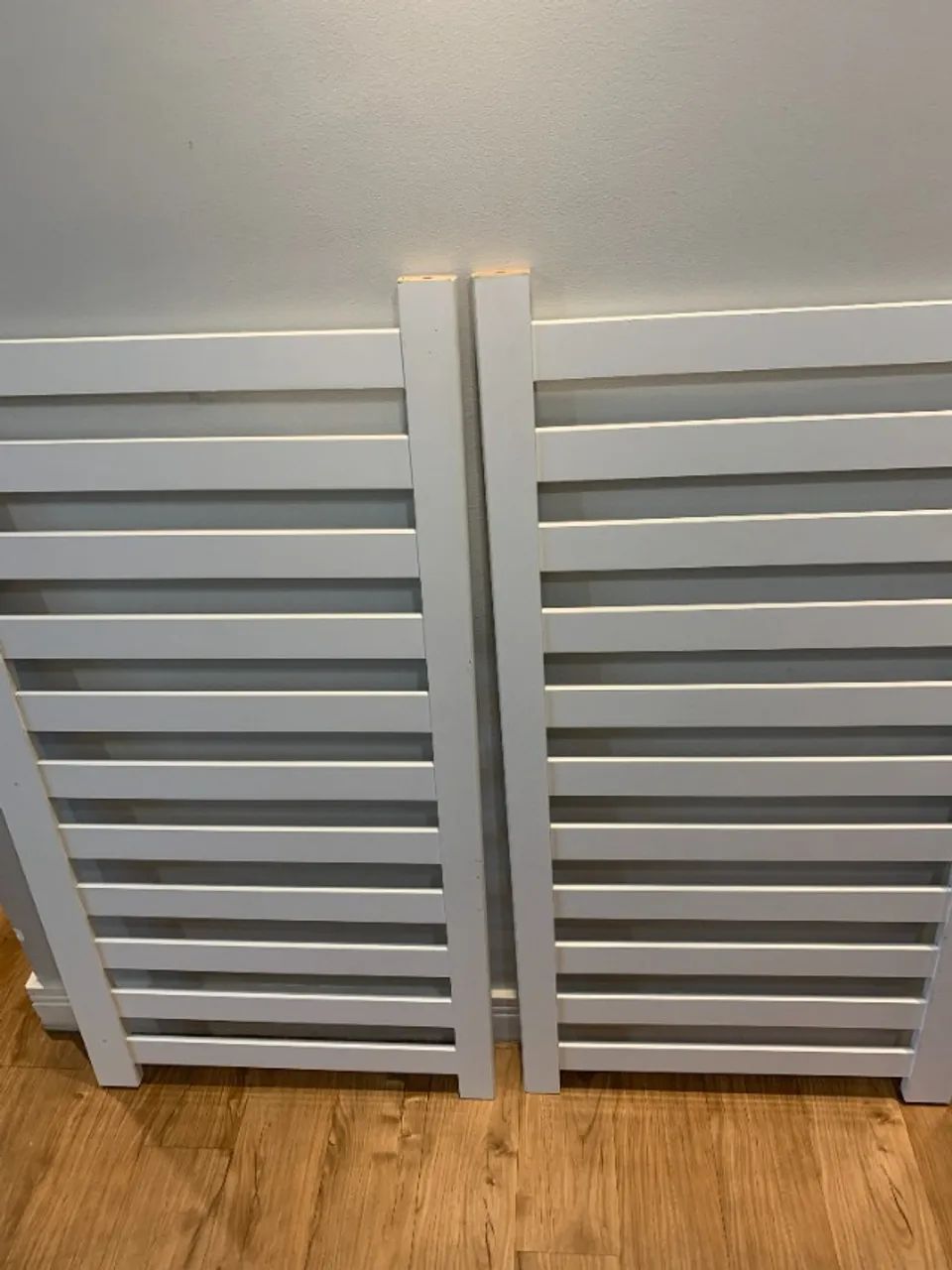 Par de Grades para Berço Americano em MDF Branco - Foto 2