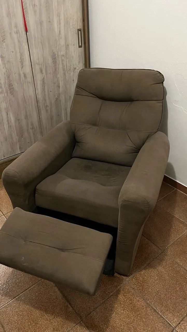 Poltrona reclinável de tecido - Foto 3