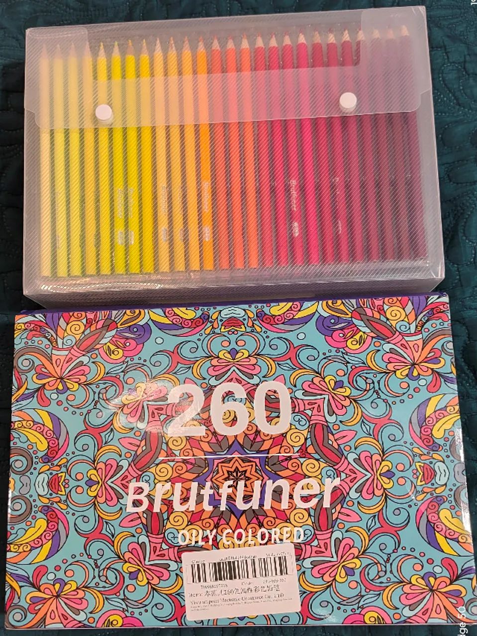 Kit Lápis De Cor Profissional Óleo Brutfuner 260 Cores
