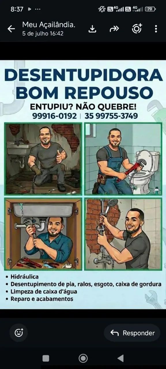sr.desentupimento bom repouso  - Foto 2
