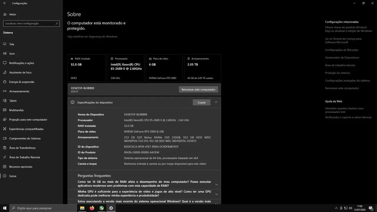 PC Gamer Intel, RTX 2060, 32GB, 2TB - Foto 4