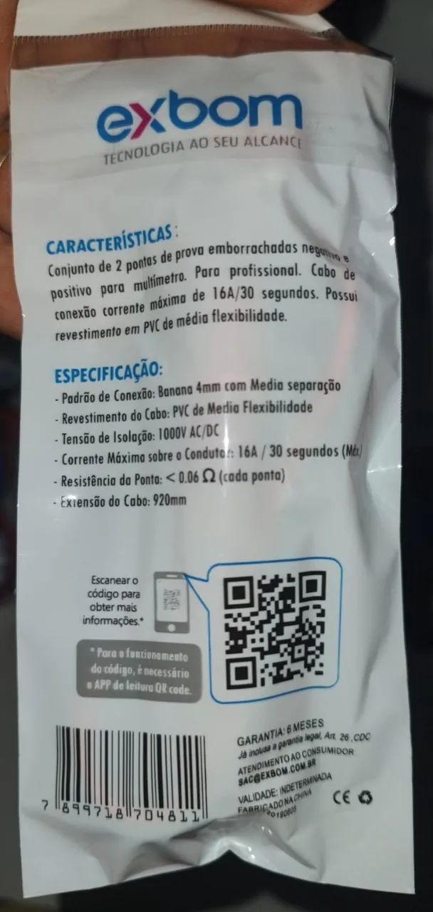 Pontas De Teste Multímetro Exbom Ptm-210: Precisão e Qualidade. - Foto 3