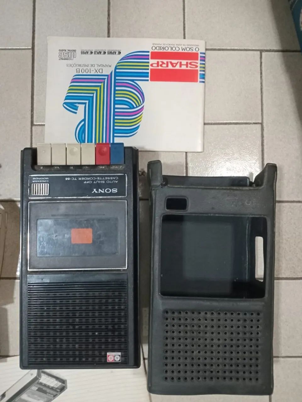 Rádio gravador antigo - completo