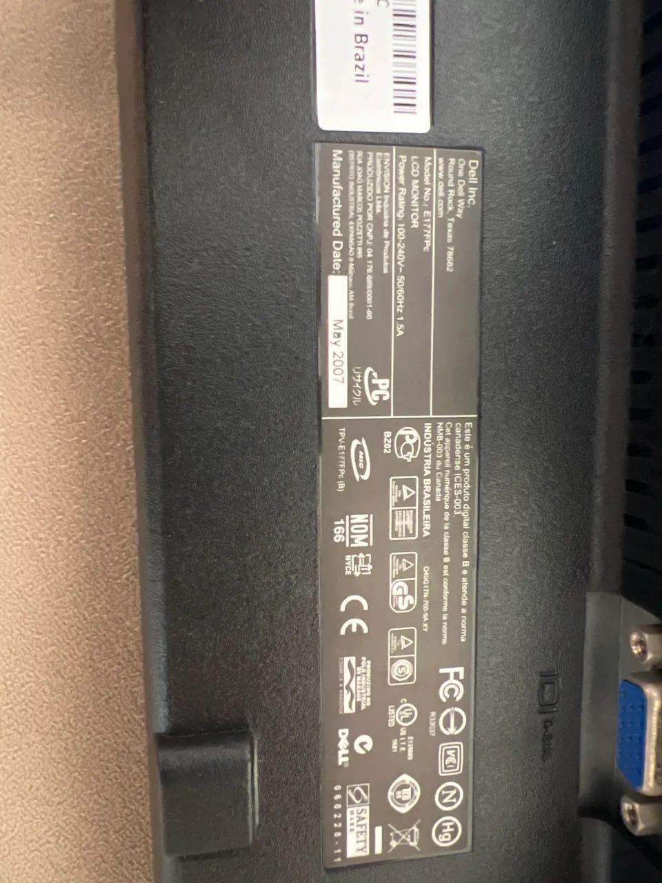 Monitor Dell E177FPc 17 polegadas preto e prateado impecável  - Foto 2