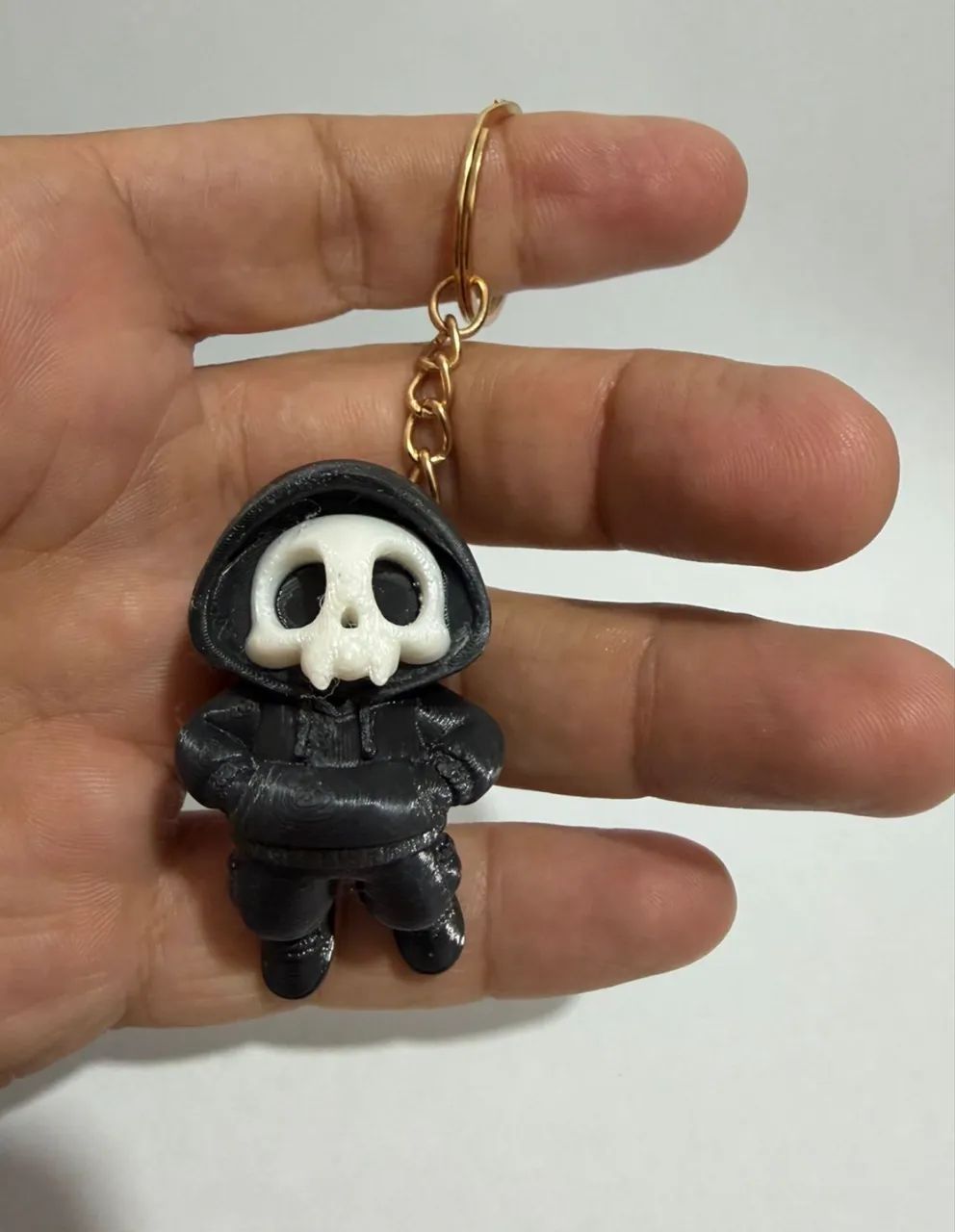 Chaveiro crânio caveira urbano em 3D - Foto 2