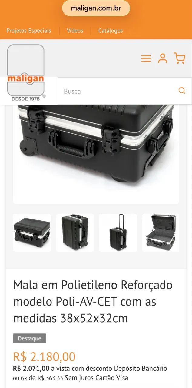 Case, maleta para ferramenta malligam ultra reforçada nova nunca usada!!!!