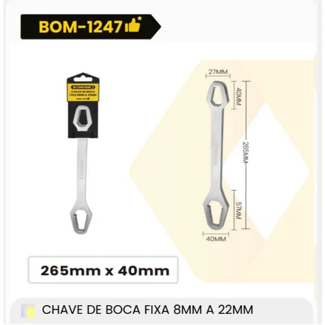 Chave de Boca Fixa 8mm a 22mm - Foto 4