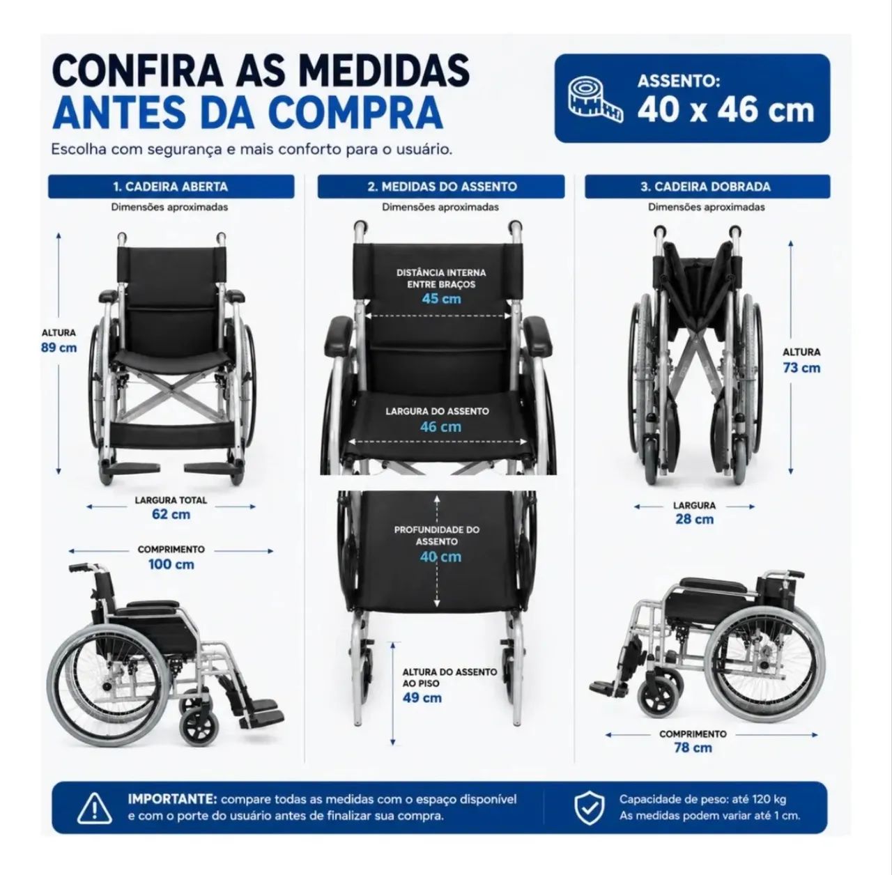Cadeira de rodas em ÓTIMO ESTADO - Foto 4