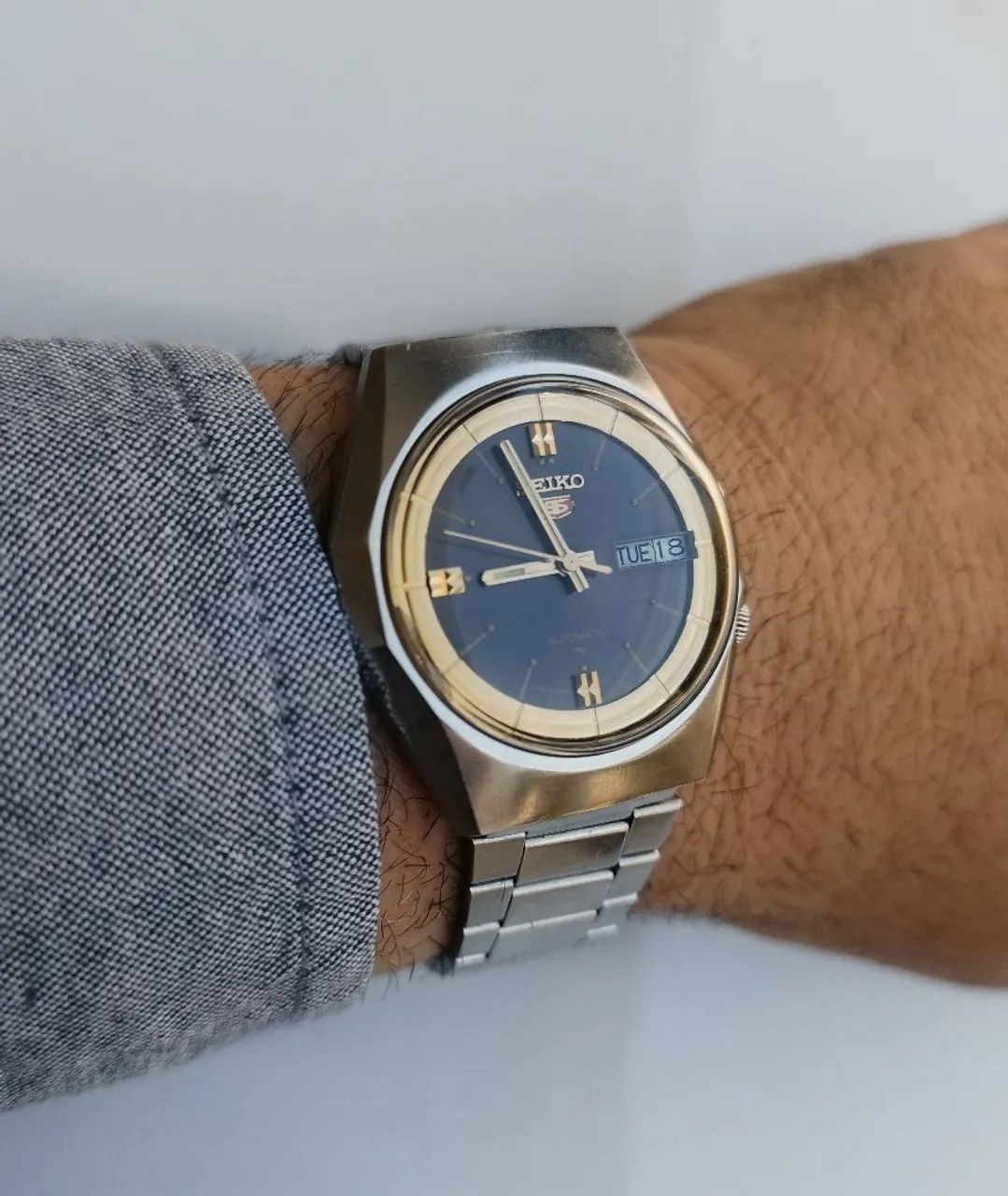 Relógio Seiko 5 Automático Gold/Brown - Foto 3