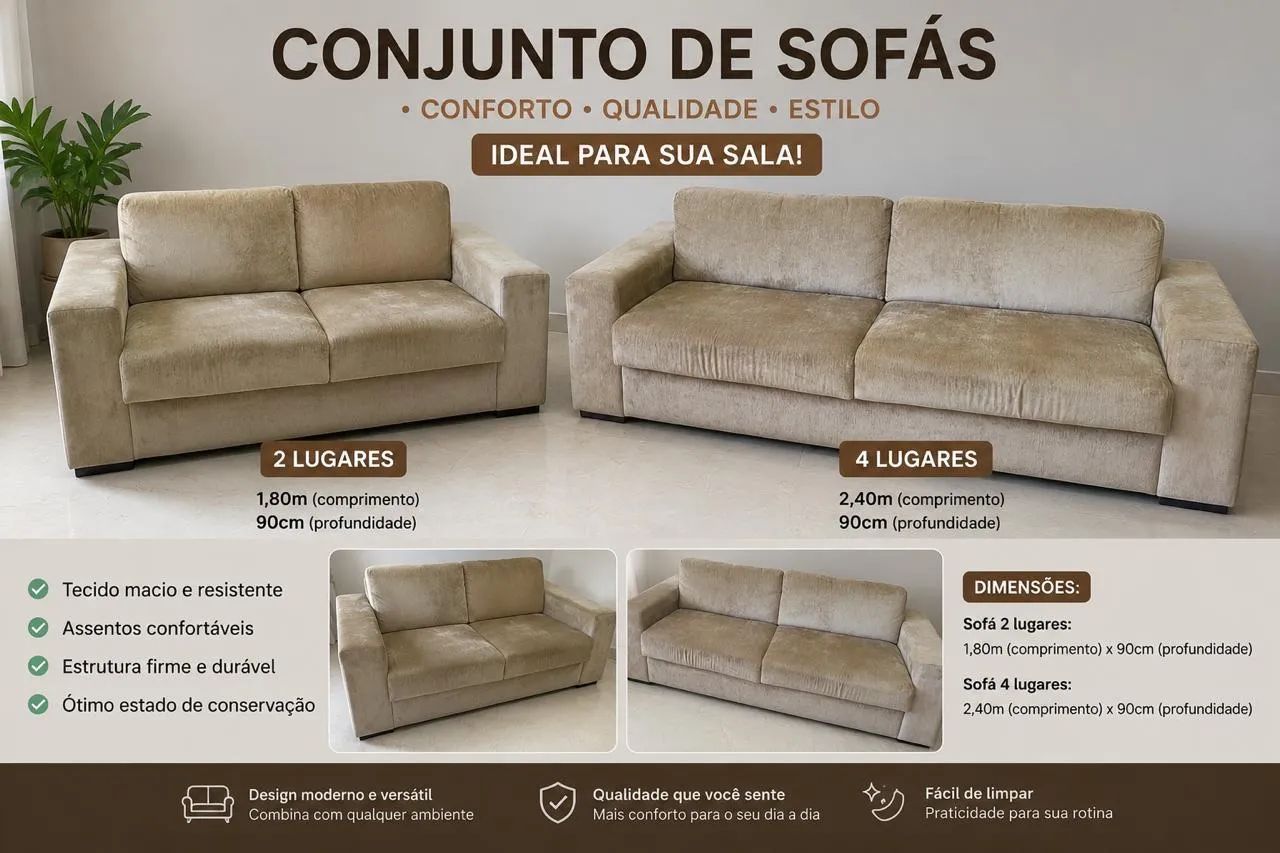 CONJUNTO DE SOFÁS 