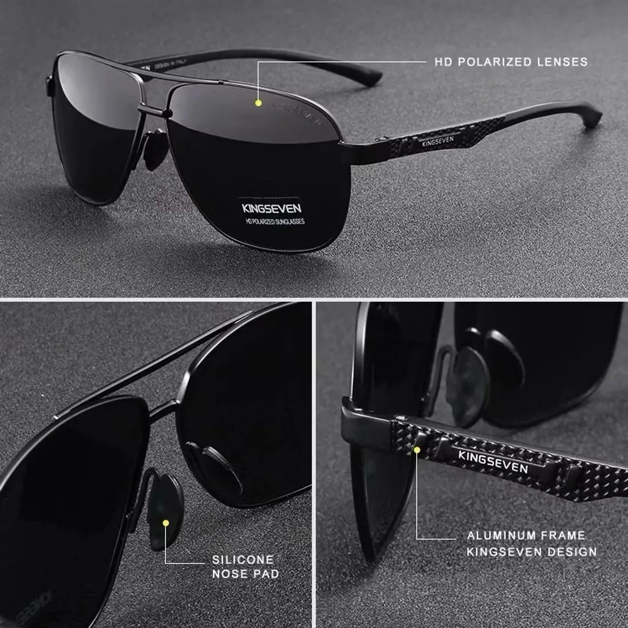 Óculos de Sol Kingseven 7188 Com Lentes Polarizadas - Foto 5