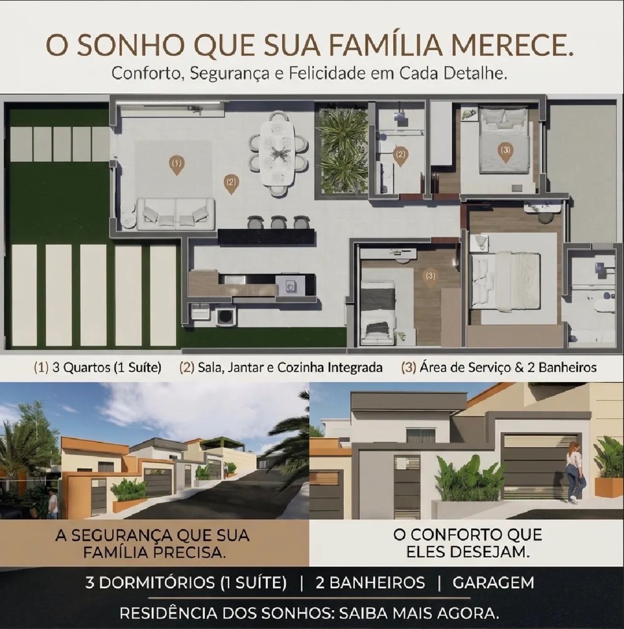 Casa a Venda 3 quartos 2 Banheiros  - Foto 2
