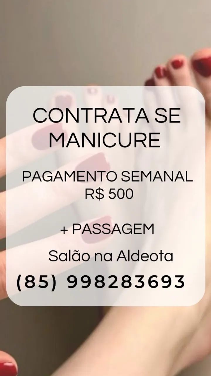 Vaga de manicure Salão na Aldeota 