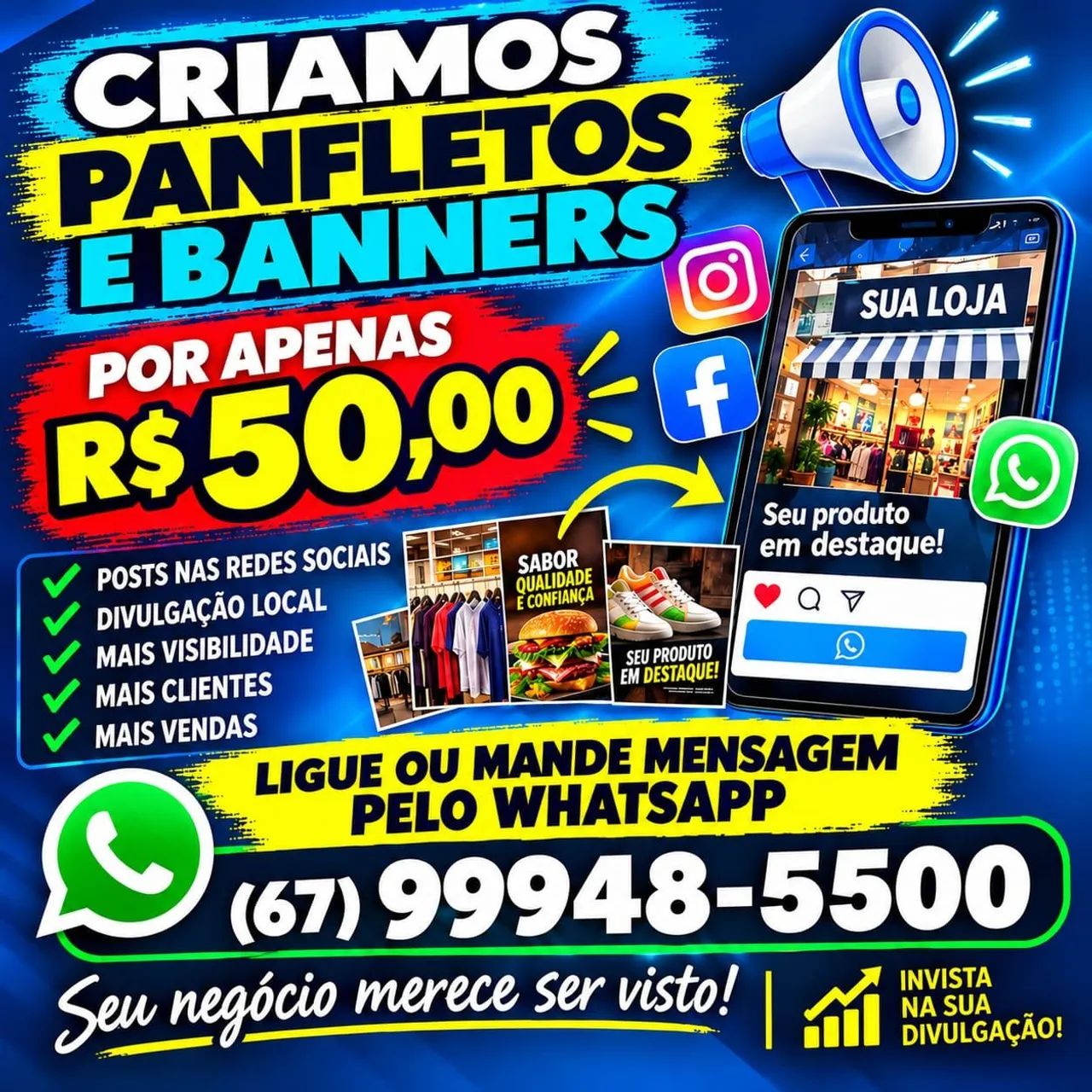 Criação e Divulgação de Arte (Panfletos e Banners)