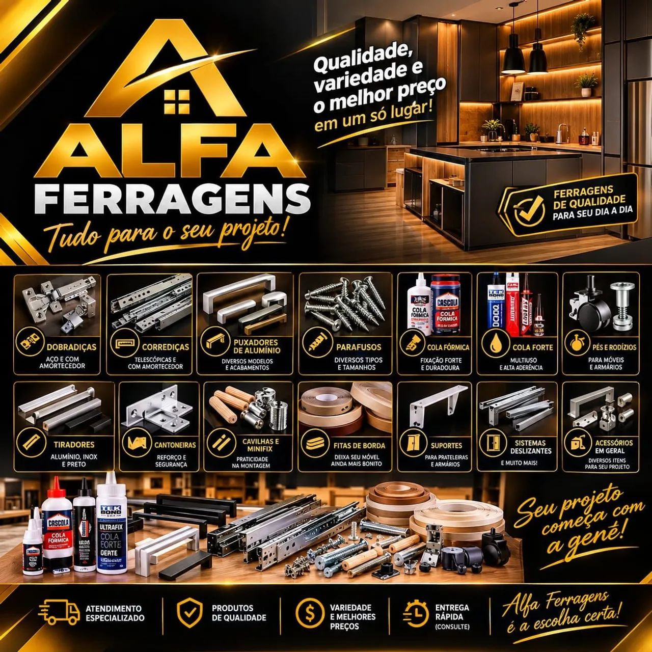 Alfa Ferragens e acessórios para móveis planejados  - Foto 3