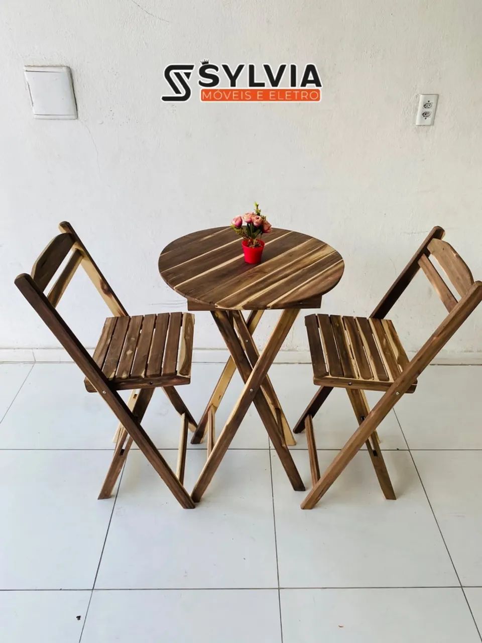 Bistrô dobrável sem verniz  - Foto 2
