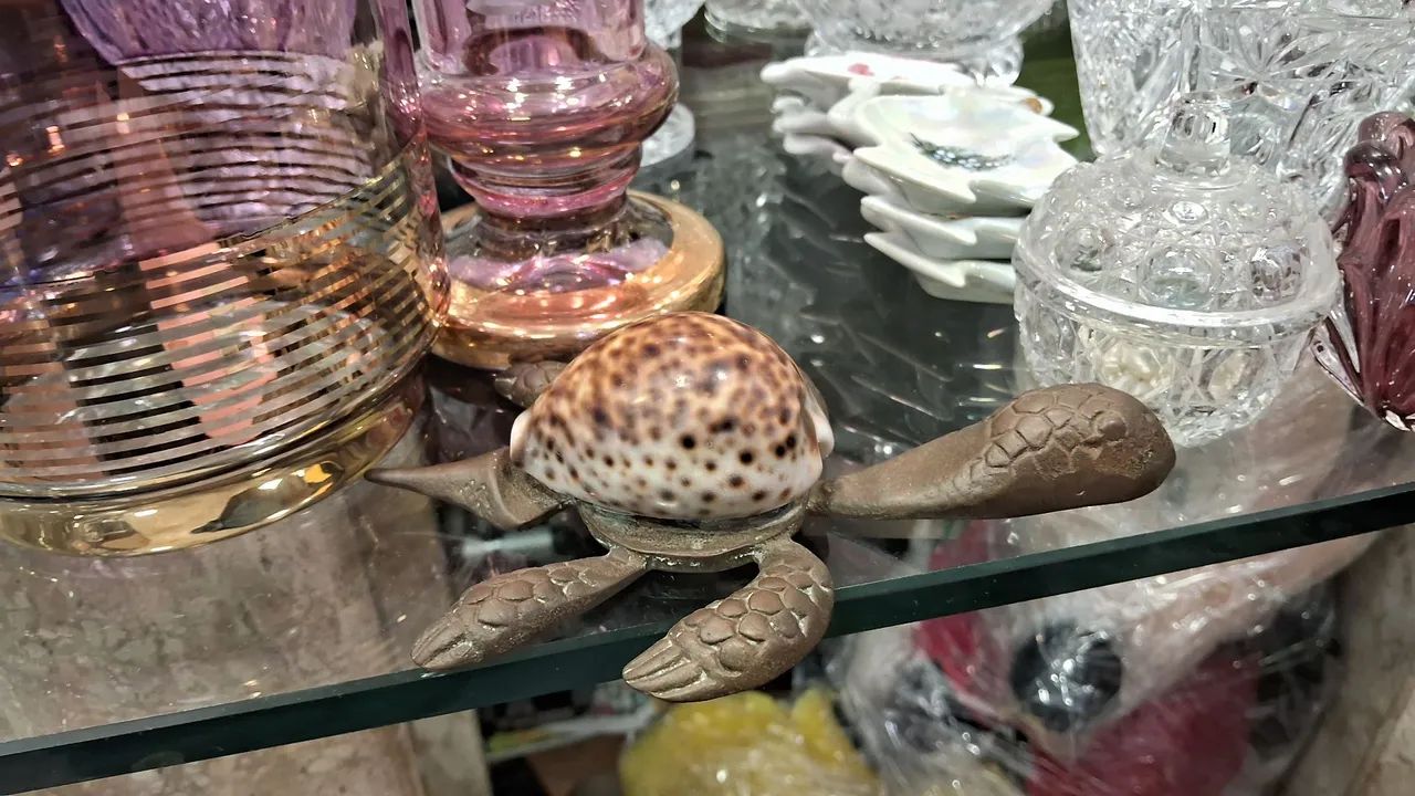  Antiga Belíssima tartaruga em bronze  - Foto 3