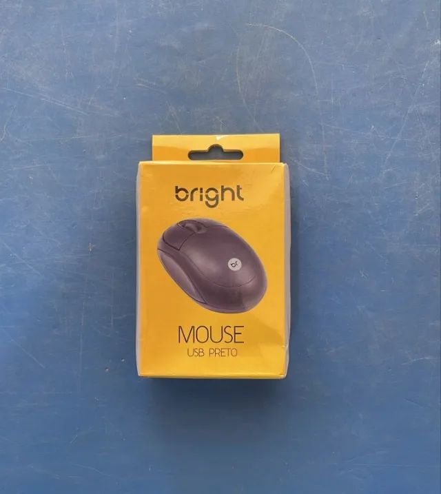 MOUSE USB PRETO BRIGHT - Foto 2