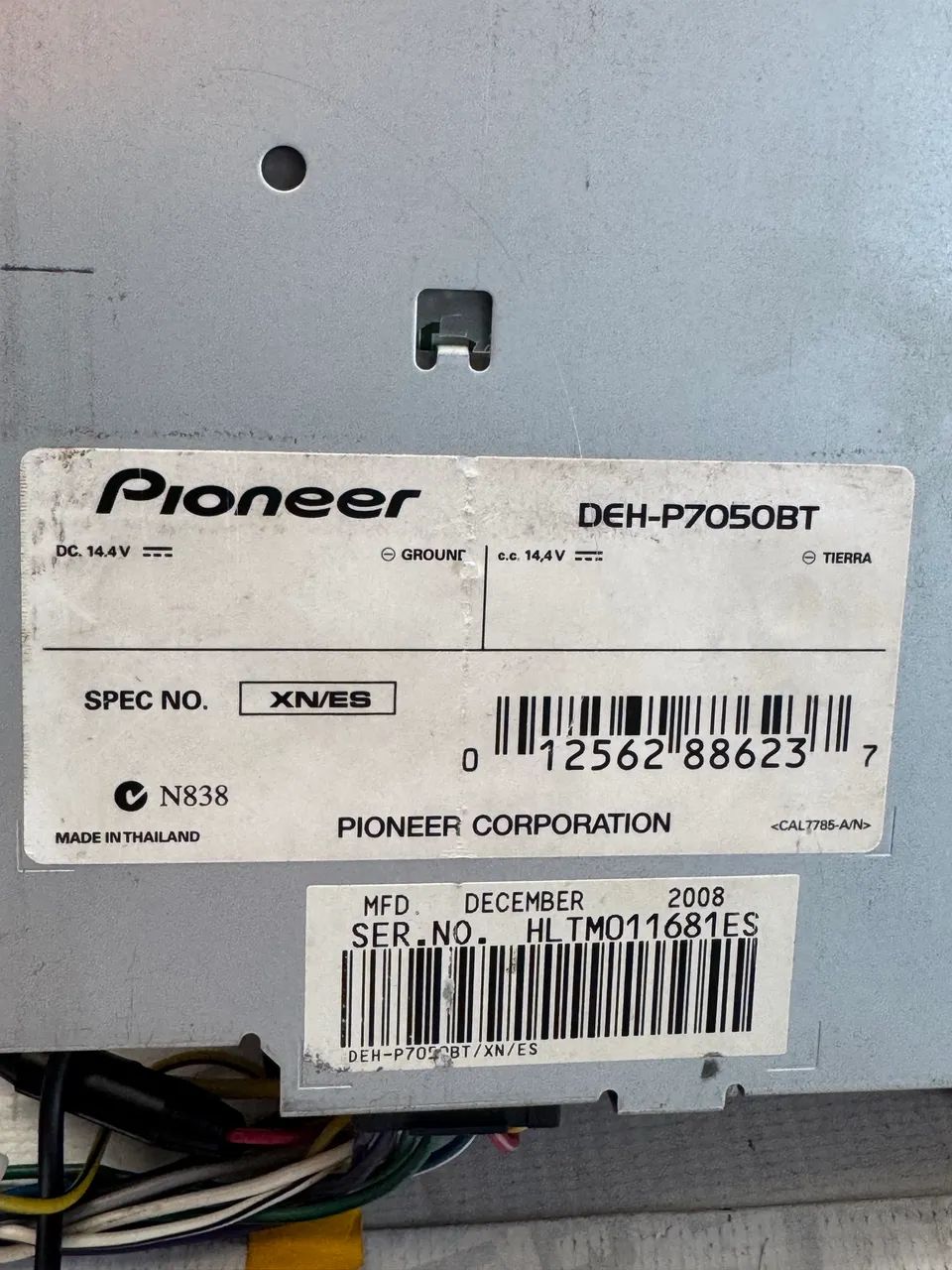 Cd rádio usb auxiliar Bluetooth original pioneer deh-p7080bt na