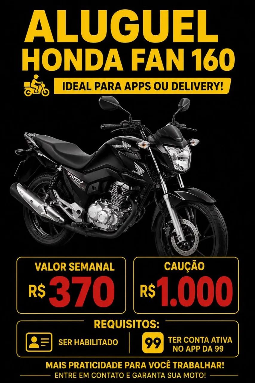 Alugo moto para apps