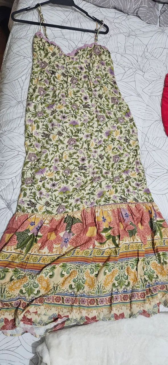 Vestido Longo Farm, tamanho G