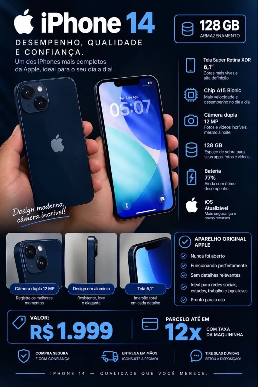 VENDO IPHONE 14 - 128gb
