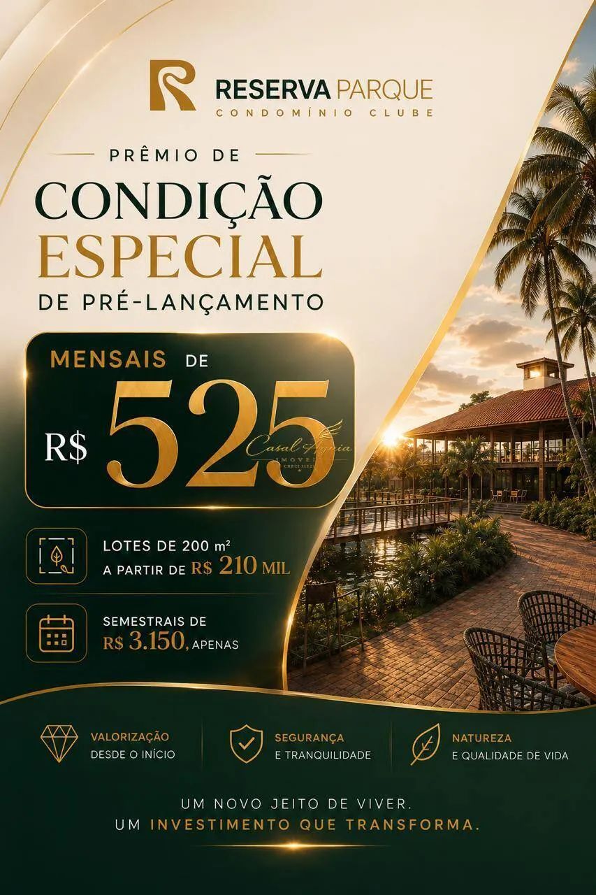 LANÇAMENTO CONDOMiNIO DE LOTES RESERVA PARQUE - Foto 2